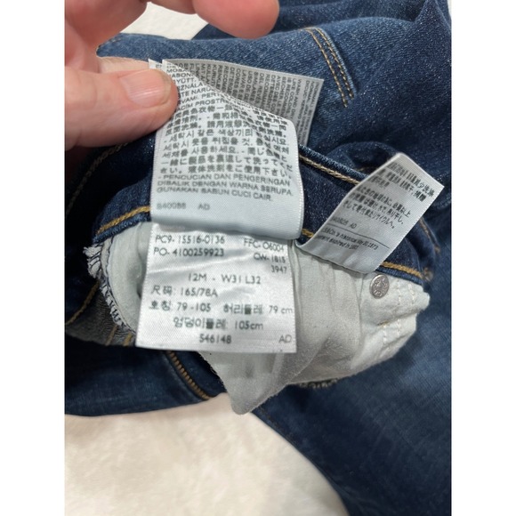 Levis 515 Bootcut Jeans Womens 12M Dark Wash Blue Denim Mid Rise 15516-0136 - Picture 5 of 16